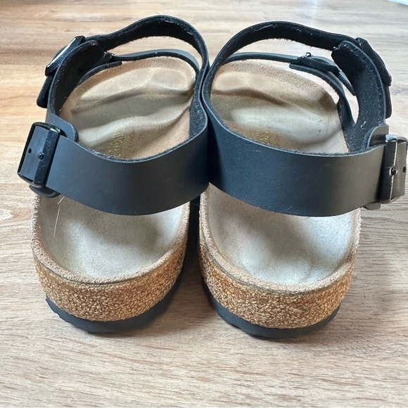 Mens Classic Birkenstock Milano Black Leather Sandals Size US 12 EU 45 - Picture 2 of 12